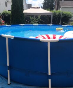 Intex 15ft X 48in Metal Frame Pool Set with Filter Pump, Ladder, Ground Cloth & Pool Cover 15-Feet by 48-inch 36 71kC3VLEVkL