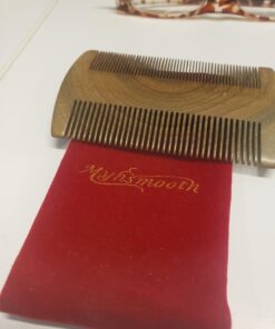 Myhsmooth GS-SM-NF Handmade Natural Green Sandalwood No Static Comb Pocket Comb Perfect Beard Comb with Aromatic Scent for Long and Short Beards Perfect Mustache Comb(4" Long Two Sides) 28 71kCOvjyJCL