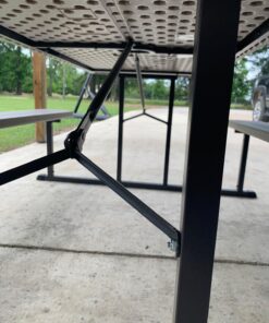 COSCO Outdoor Living 6 ft. Folding Picnic Table, Taupe Wood Grain with Brown Legs 31 71kCodeyZVL