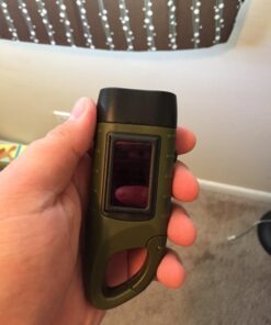 MECO Hand Cranking Solar Powered Rechargeable Flashlight Emergency LED Flashlight Carabiner Dynamo Quick Snap Clip Backpack Flashlight Torch Weather Ready, 8 Lumen - Green 22 71kDaWvX8wL