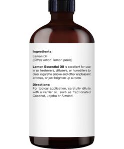 MAJESTIC PURE Lemon Essential Oil, Premium Grade, Pure and Natural Premium Quality Oil, 4 fl oz 4 Fl Oz (Pack of 1) 25 71kDnBTEGkL
