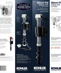 Kohler Genuine Part Gp1138930 Silent Fill Toilet Fill Valve Kit, 12.5" L x 3.5" W x 3" H inches 14 71kEfL92EzL