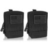 YDA Molle Pouch 2 Pack Tactical EDC Pouch Organizer for Tactical Backpack (Black+US Flag Patche) 2 71kF3AzXn7L