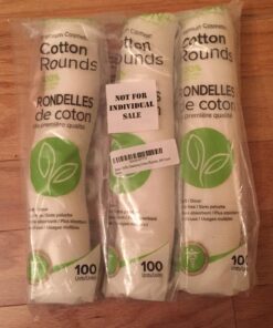 Delon Premium Cotton Rounds - 100% Hypoallergenic, Lint-Free, 2-Sided Makeup & Nail Polish Remover Pads, 100 Count - Choose Your Pack 300 Count 22 71kFIbadrCL