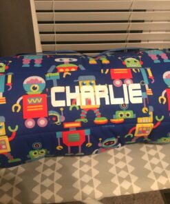 Wildkin Original Nap Mat with Reusable Pillow for Boys & Girls, Perfect for Elementary Daycare Sleepovers, Features Hook & Loop Fastener, Cotton Blend Materials Nap Mat for Kids (Robots) Robots 34 71kFTBPKXrL