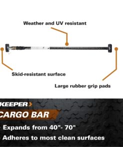 Keeper - Ratcheting Cargo Bar - Black/Silver, Adjustable From 40"-70" Cargo Bar (1 Pack) 13 71kGLZWwOWL
