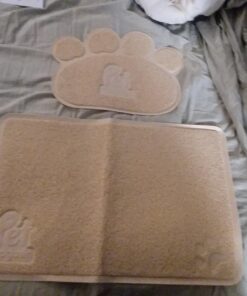 PET MAGASIN Cat Litter Mat (2-Mat Set) - Soft and Durable Pet Litter Mats for Cats, Dogs, and Puppies - One Big (24.5'' x 16.5'') and One Small (15.5'' x 12.5) Medium 37 71kHPJxbLyL