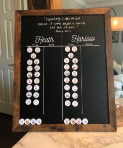 Loddie Doddie Magnetic Chalkboard - for Kitchen and Wall Decor - Easy-to-Erase Chalkboard - Framed Magnet Blackboard - Hanging Black Chalkboards (Rustic Frame, 18x22) Rustic Frame 36 71kHSRTKpUL