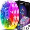 Keepsmile 100ft Led Strip Lights (2 Rolls of 50ft) Bluetooth Smart App Control Music Sync Color Changing RGB Led Light Strip with Remote,Led Lights for Bedroom Room Home Decor Party Festival 3 71kHf2tQKLL