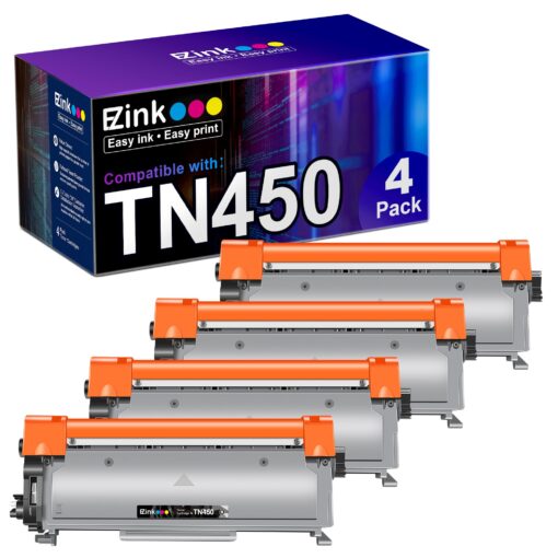 E-Z Ink (TM Compatible Toner Cartridge Replacement for Brother TN450 TN420 TN-450 TN-420 Compatible with HL-2270DW HL-2280DW HL-2230 HL-2240 MFC-7360N MFC-7860DW DCP-7065DN Intellifax 2840(4 Black)