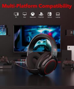 NUBWO N20 Gaming Headset with Mic - Compatible with PS5, Xbox One, Nintendo Switch Lite, PC, Laptop, and Mac, Over Ear Headphones with Noise Cancelling Microphone 23 71kInihWLIL