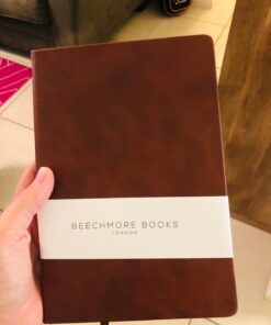 BEECHMORE BOOKS Ruled Journal Notebook - A5 Brown 160 Lined Pages 8.3 x 5.8 inch | Hardcover Leather Daily Journals For Writing - Thick 120gsm Cream Paper | Gifts for Men, Women, Notebooks For Work Chestnut Brown Large (5.75" x 8.25") 43 71kJV1gHYkL