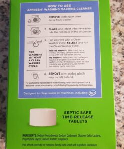 Affresh Washing Machine Cleaner, 6 Month Supply, Cleans Front Load and Top Load Washers, Including HE 23 71kJrGoZ8HL