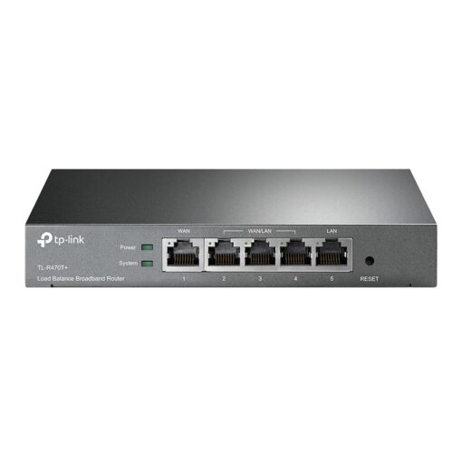 TP-Link Safestream Multi WAN Router | 4 10/100M WAN Ports w/ Load Balance Function | Portal Authencation Access Management | Abundant Security Features | Lightning Protection(TL-R470T+) 5 Port