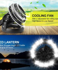 Odoland Portable LED Camping Lantern with Ceiling Fan - Hurricane Emergency 30 71kKOXzC21L