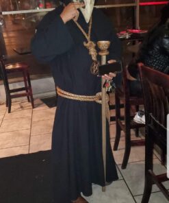 Black Monk's Robe and Hood, Wizard, Sorcerer Mage or Priest Costume, One Size 13 71kKRr0MkSL