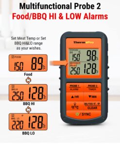 ThermoPro TP08 500FT Wireless Meat Thermometer for Grilling Smoker BBQ Grill Oven Thermometer with Dual Probe Kitchen Cooking Food Thermometer 32 71kKp5mIUcL