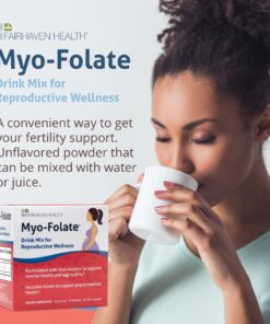Myo-Folate Drinkable Fertility Supplement for Women with Myo-Inositol and Folate (Folic Acid) to Support Ovulation and Cycle Regularity, Unflavored Powder with Vitamins for Trying to Conceive Women 14 71kKrx1BYL