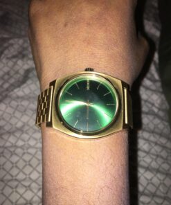 Nixon Time Teller A045. 100m Water Resistant Watch (37mm Stainless Steel Watch Face) All Gold / Green 25 71kLyKMbyqL 1