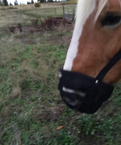 Tough 1 Easy Breathe Poly/Nylon Grazing Muzzle Black Horse 11 71kMG3u9NL