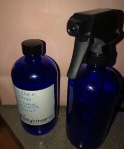 Empty Blue Glass Spray Bottles (2 Pack) - BPA Free - Large 16 oz Refillable Bottle for Plants, Pets, Essential Oils, Cleaning Products - Black Trigger Sprayer w/Mist and Stream Settings 28 71kNJJ4C4mL