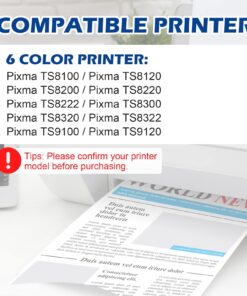 Alternative view of DOUBLE D Compatible 280 281 Ink Cartridge for Canon 280 281 PGI-280XXL CLI-281XXL for PIXMA TS8120 TS8220 TS8320 TS8100 TS8200 TS9300 TS9100 TS9120 (6Pack, 1PGBK, 1BK, 1C, 1M, 1Y, 1PB)