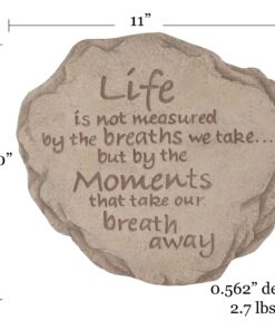 Spoontiques - Garden Décor - Life is Not Measured Stepping Stone - Decorative Stone for Garden 10 71kOMBJy9vL