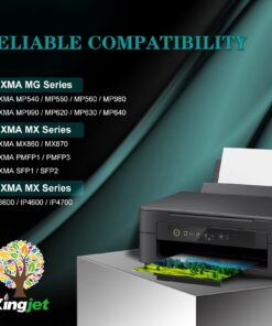 Kingjet Compatible for Canon 220 221 Ink Cartridges, Replacement for Canon PGI-220 PGI220 CLI-221 CLI221 Work with PIXMA MP560 MP620 MP620B MP640 MP980 MP990 MX860 IP3600 IP4600 IP4700, 15 Pack 18 71kOg7DjPvL