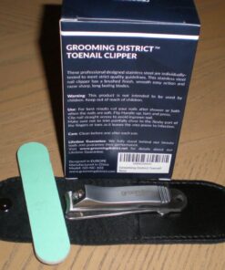 Grooming District Premium Nail Clippers Bundle with Nail File, Case and Emery Board, Best use as Fingernail or Toenail Clipper, Stainless Steel Nail Cutter Tool Long and Wide for Precise Cuts 28 71kOjj9DKML