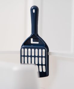 IRIS USA Open-Top Cat Litter Box with Shield and Scoop, Navy 32 71kOuDUyzDL