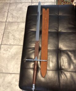 Whetstone Cutlery William Wallace Medieval Sword with Sheath, Silver, 8.75''x 41.625'' x 2.25'' 47 71kPNz6u8VL