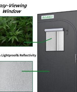 Zazzy Grow Tent, 96“X48 X78 Plant Growing Tents 600D Mylar Hydroponic Indoor Grow Tent with Window, Kit Bag & Floor Tray 96"X48"X78" 30 71kPPxfTnL 1