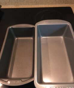 Farberware Bakeware Meatloaf/Nonstick Baking Loaf Pan Set, Two 9-Inch x 5-Inch, Gray Two 9-Inch x 5-Inch Loaf Pans 43 71kQcB wzhL