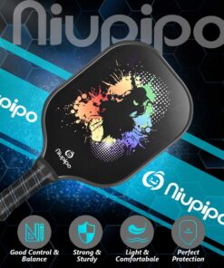 niupipo Pickleball Paddles, USAPA Approved Pro Graphite Pickleball Paddle/Paddles Set, Polypropylene Honeycomb Core, Cushion 4.72In Grip, Portable Bag/Paddle Cover, Lightweight Pickleball Racket black 27 71kQzELdAPL