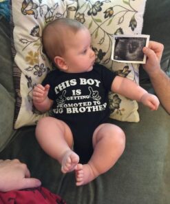 Threadrock Baby Boys' This Boy Is Getting Promoted To Big Brother Bodysuit 6 Months Black 3 71kRRSfO3cL