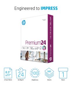 Alternative view of HP Printer Paper | 8.5 x 11 Paper | Premium 24 lb | 1 Ream - 500 Sheets | 100 Bright | Made in USA - FSC Certified | 112400R 1 Ream | 500 Sheets Premium24