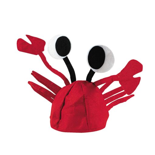 Fun Express - Felt Crab Hat for Party - Apparel Accessories - Hats - Novelty Piece Hats - Party - 1 Piece