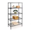 Seville Classics 5-Tier Black Epoxy Steel Wire Shelving, 30" W x 14" D x 60" H 5-Tier, 30" W x 14" D Jet Black 41 71kRXSHn7JL