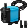 KEDSUM 550GPH Submersible Pump(2500L/H, 40W), Ultra Quiet Water Pump with 5ft High Lift, Fountain Pump with 6.5ft Power Cord, 3 Nozzles for Fish Tank, Pond, Aquarium, Statuary, Hydroponics Blue 11 71kSXoYhwDL