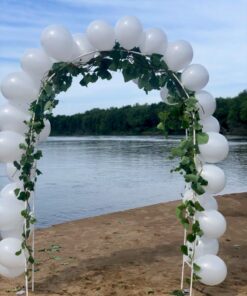 Adorox 7.8ft Backdrop Stand - Balloon Arch Kit, Stable Balloon Arch Frame, Metal Wedding Arch for Wedding Birthday Party Baby Shower Decoration(White) 1 White 1pc 32 71kSbXbVQkL