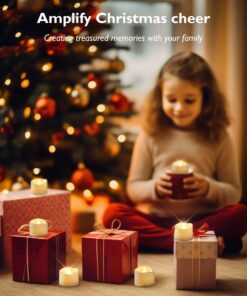 Homemory 12-Pack Flameless LED Tea Lights Candles Battery Operated, 200+Hour Fake Electric Candles TeaLights for Votive, Aniversary, Wedding Centerpiece Table Decor, Funeral, Halloween, Christmas Warm White Glow, White Base Pack of 12 23 71kT8HyCgQL