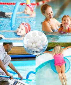 Aitsite 1.5 lbs Pool Filter Balls Eco-Friendly Fiber Filter Media for Swimming Pool Sand Filters (Equals 50 lbs Pool Filter Sand) 1.5 Pounds 28 71kToaCn1xL