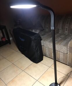 Lavish Home (72-1515) 5 Feet Sunlight Floor Lamp With Adjustable Gooseneck - Dimmer Black 21 71kU G63KYL