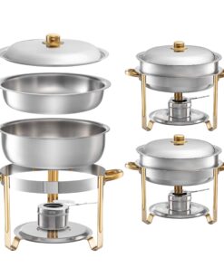Alternative view of Tiger Chef 4 Quart Round Chafing Dish (3, 4 Quart Round) 3