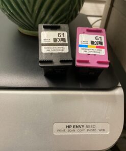 LEMERO Ink 61 Remanufactured for HP Ink 61 Ink Cartridge Combo Pack for HP Envy 4500 5530 Officejet 4630 Printer Ink Cartridges for HP Ink 61 (Black Color, 2-Pack) 16 71kVE687qCL