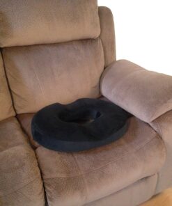 Kieba Hemorrhoid Treatment Donut Tailbone Cushion, Prostate Pillow, Pregnancy, Post Natal, Bed Sores, Coccyx, Sciatica, 18 Inches. Ultra Premium Comfort Foam (Black) Black 21 71kVmjzWcL