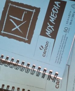 Canson XL Series Mix Paper Pad, Heavyweight, Fine Texture, Heavy Sizing for Wet or Dry Media, Side Wire Bound, 98 Pound, 5.5 x 8.5 in, 60 Sheets, 5.5"X8.5" 5.5x8.5 Mixed Media 41 71kW7y98p3L