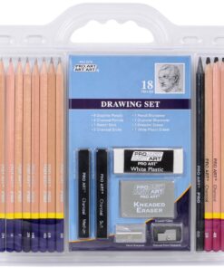 Alternative view of PRO ART - 3078 Pencil Set Sketch & Draw, 9.38" x 9.38" x 0.25", Graphite & Charcoal Dry Media Drawing 18 Piece Set