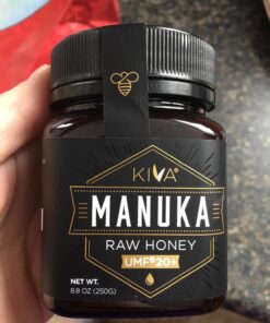 Kiva Raw Manuka Honey, Certified UMF 20+ | MGO 850+ | 100% Pure Genuine New Zealand (8.8oz/250g Bottle) | Non-GMO | No Antibiotics | Traceable | UMF & MGO Certified 8.8 Ounce (Pack of 1) 48 71kYIF0HzWL 1