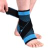 U-pick Ankle Brace for Plantar Fasciitis Support, Compression Sock Adjustable Strap for Heel Spur Achilles Tendonitis & Perineal Tendonitis & Sprained Ankle, Heel Pain Relief (Single/Blue) Blue-Single 43 71kYzBn2 L